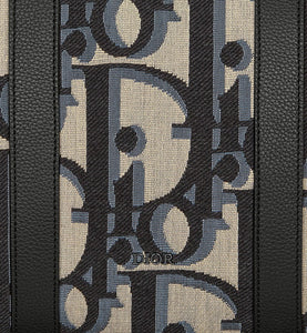 Weekender 50 Bag • Beige and Black Maxi Dior Oblique Jacquard