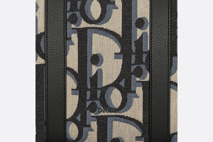 Weekender 50 Bag • Beige and Black Maxi Dior Oblique Jacquard