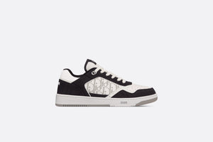 B27 Low-Top Sneaker • White Smooth Calfskin, Black Denim and White Dior Oblique Galaxy Leather