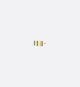 GEM DIOR Earring • Yellow Gold, Diamonds, Sapphires and Tsavorite Garnets
