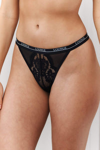 Blossom Balcony Thong (Set) - Black