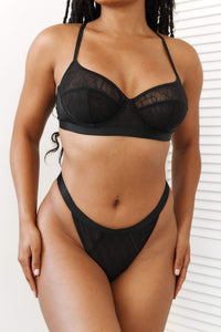 Chic Balcony Bra (Set) - Black