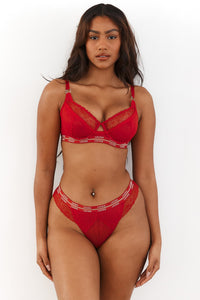 Vogue Balcony Bra (Set) - Maroon