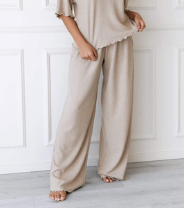 Soft Waffle Pyjama Trousers - Mink