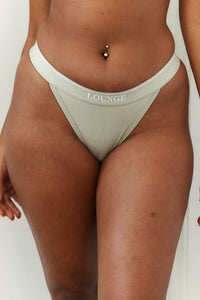 Bamboo Minimal Triangle Thong - Olive