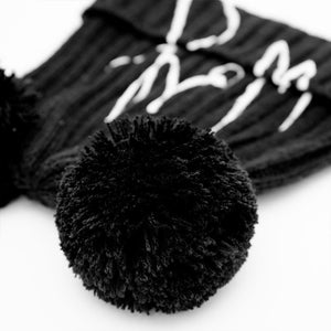 Rebel Pom Pom Beanie - Onyx