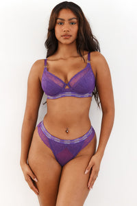 Vogue Balcony Bra (Set) - Purple