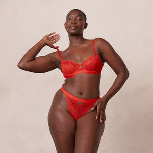 Flair Balcony Bra  - Red