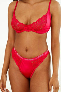 Silk Balcony Bra (Set) - Scarlett