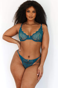 Sustainable Charmed Balcony Bra (Set) - Turquoise