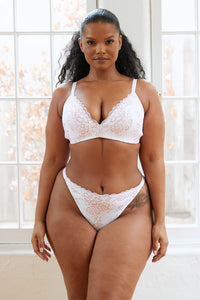 Sustainable Lace Magic Bra (Set) - White