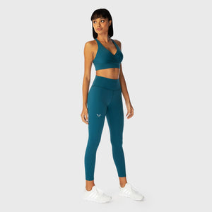 Infinity Cropped 7/8 Leggings - Blue Coral