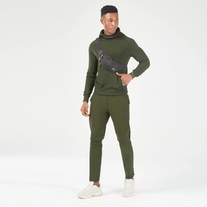 Statement Ribbed Hoodie - Kombu Green