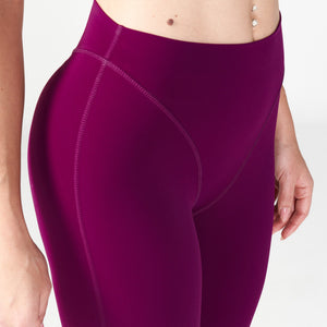 Core V-Cropped Leggings - Dark Purple