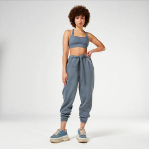 Retrograde Criss Cross Tie Joggers - Stormy Weather