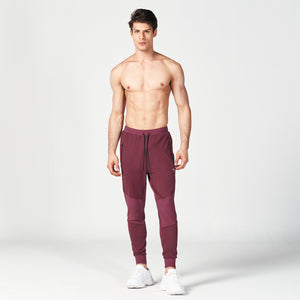 Statement Ribbed Joggers Reimagined - Burgundy