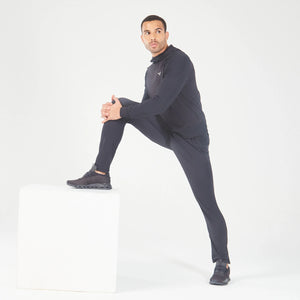 Statement Ribbed Hoodie - Black