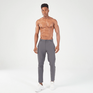 Statement Ribbed Smart Pants - Asphalt