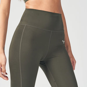 Essential Cropped Leggings 24" - Khaki