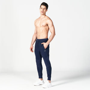 Statement Ribbed Joggers Reimagined - Navy