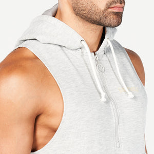 Golden Era New School Hooded Tank - Light Grey Marl