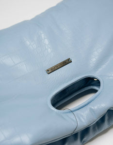 Dumpling textured blue bag