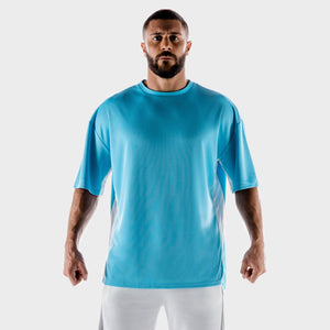 Hybrid Oversize Tee - Blue