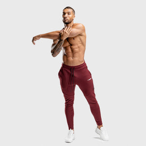 Warrior Jogger Pants - Maroon with Black Panel