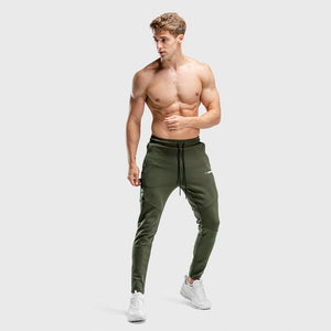 Warrior Jogger Pants - Olive with Black Panel