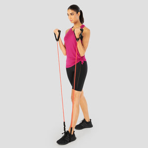 Infinity Longline Workout Tank - Festive Fuchsia