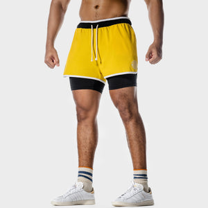 Golden Era 2-in-1 Shorts - Lemon Curry