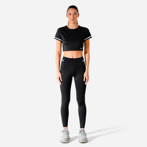 Hybrid Crop Top - Black