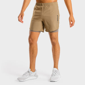 Primal 2-in-1 Shorts - Taupe