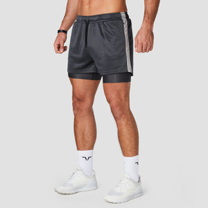 Hybrid Performance 2-in-1 Shorts - Charcoal