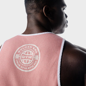 Golden Era Waffle Tank - Flamingo Pink
