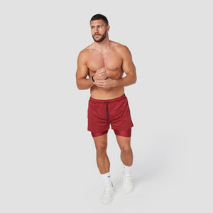 Hybrid Performance 2-in-1 Shorts - Maroon