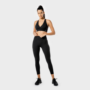 Women's Fitness - Wrap Sports Bra - Black