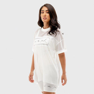 Vibe Mesh Tee - White