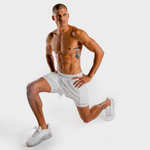 Hybrid 2-in-1 Shorts - White