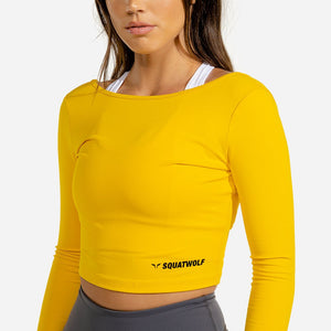 Warrior Crop Tee - Yellow