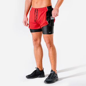 Hybrid 2-in-1 Shorts - Red