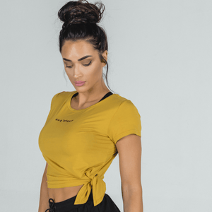 She-Wolf Crop Top - Mustard