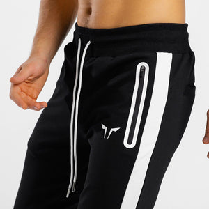 HYPE Joggers - Black with White Panel