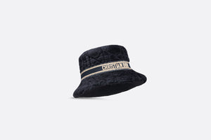 D-Bobby Cannage Small Brim Bucket Hat • Deep Blue Shearling