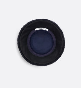 D-Bobby Cannage Small Brim Bucket Hat • Deep Blue Shearling