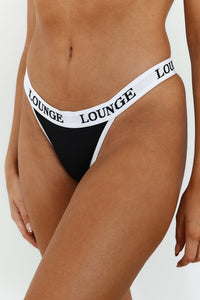 Bamboo Triangle Thong - Black