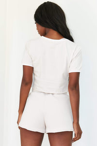 Cropped T-Shirt - Cream