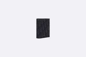 Vertical Compact Card Holder • Black Dior Oblique Jacquard