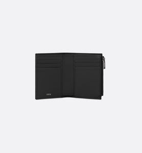 Vertical Compact Card Holder • Black Dior Oblique Jacquard