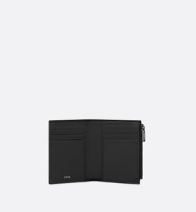 Vertical Compact Card Holder • Black Dior Oblique Jacquard